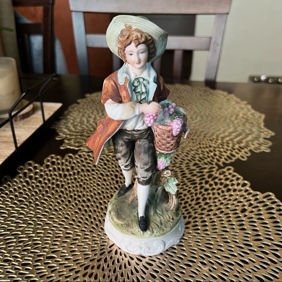 Napcoware Classic Gallery #8567 Porcelain Figurine: Grape Picker - Picture 2 of 10